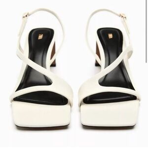 Zara White Strappy Women's Shoes